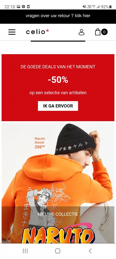 Bij Celio nu kortingen tot - 50%.