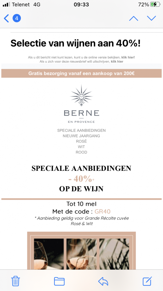 40% op witte en rosé wijnen bij: https://chat...