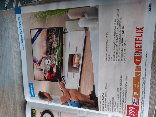 Vanaf woensdag 5/05 bij Aldi Medion Smart TV...