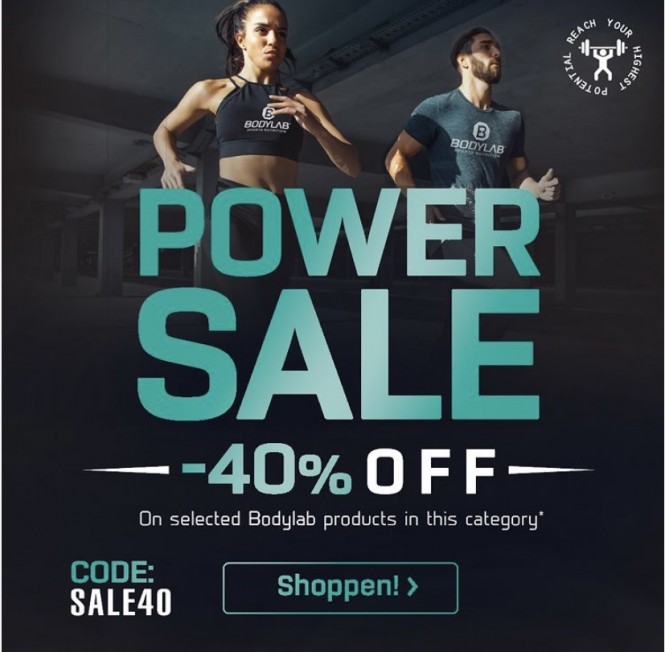 Powersale op bodylab.nl 40% korting op gesel...