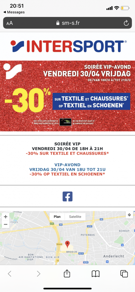 Koopavond bij intersport anderlecht! 30% op k...