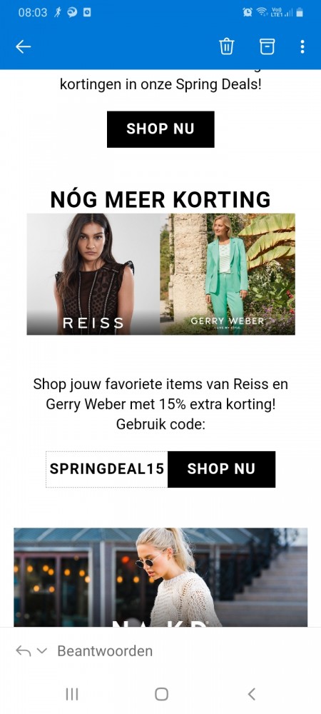 Otrium dameskleding Gerry Weber en Reiss 15%e...