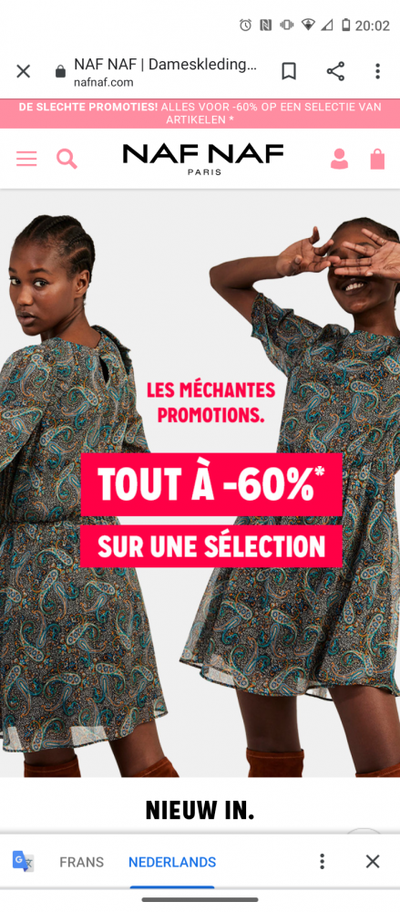 Naf naf geselecteerde kleding aan 60% korting