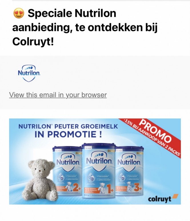 Speciale nutrilon aanbieding, te ontdekken bi...