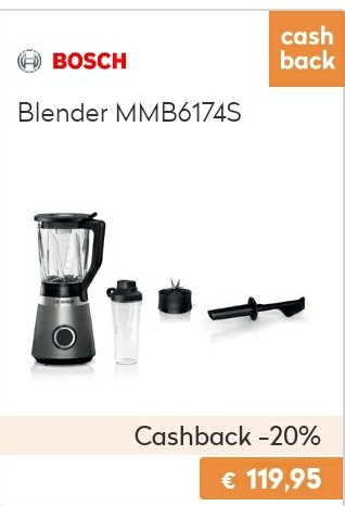 Nu op deze bosh blender 20% korting bij krefe...
