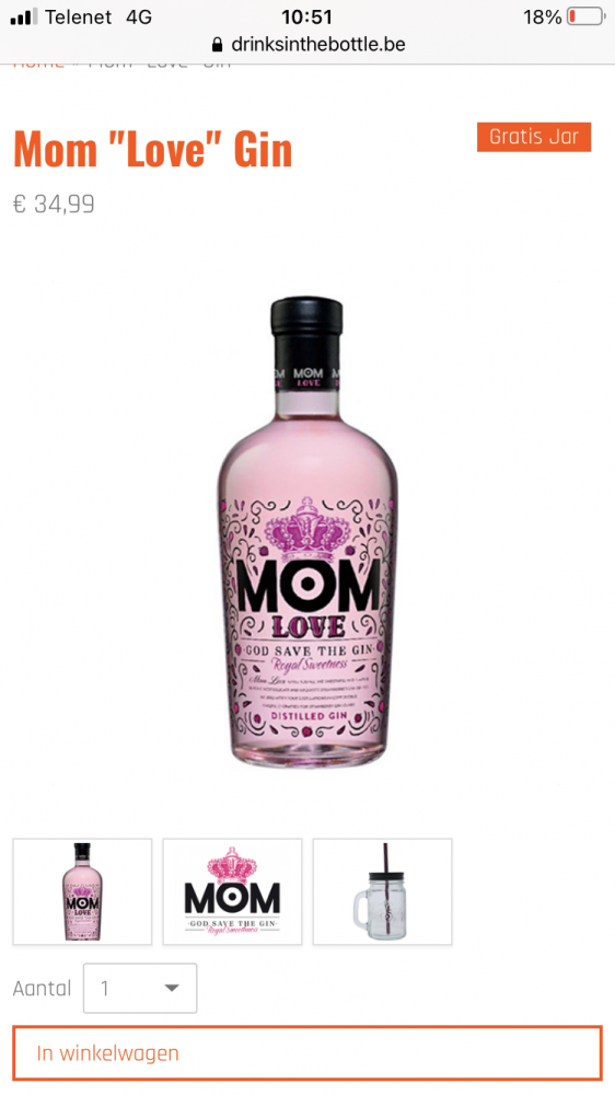 Gratis jar bij aankoop van de mom love gin h...