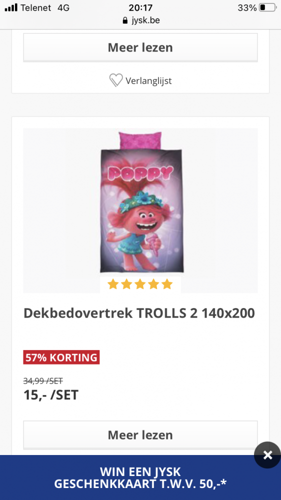 Bij jysk in de outlet afdeling heel wat mooie...