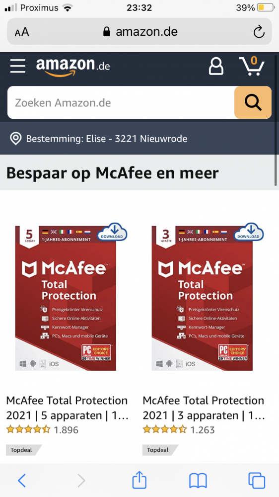 Bespaar op McAfee Kortingen vanaf 74% tot 8...