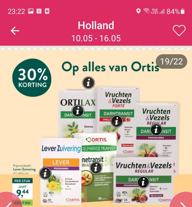 Bij Hollandandbarrett.be 30% korting op alles...