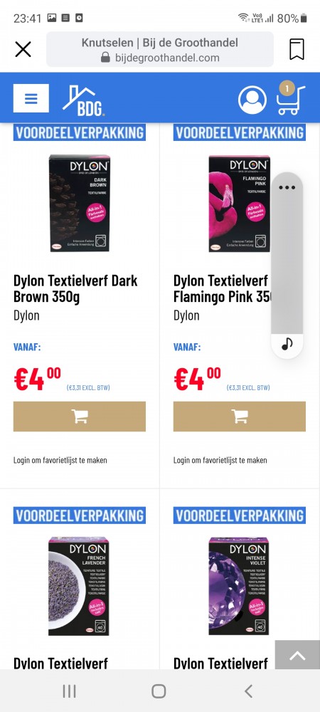 Bij Bijdegroothandel.com nu voor 4€ op de dyl...
