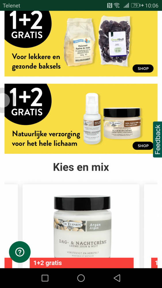 https://www.hollandandbarrett.be/ Aanbieding...