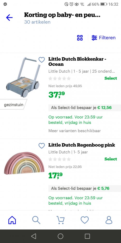 Korting op baby-en peuterspeelgoed als Select...