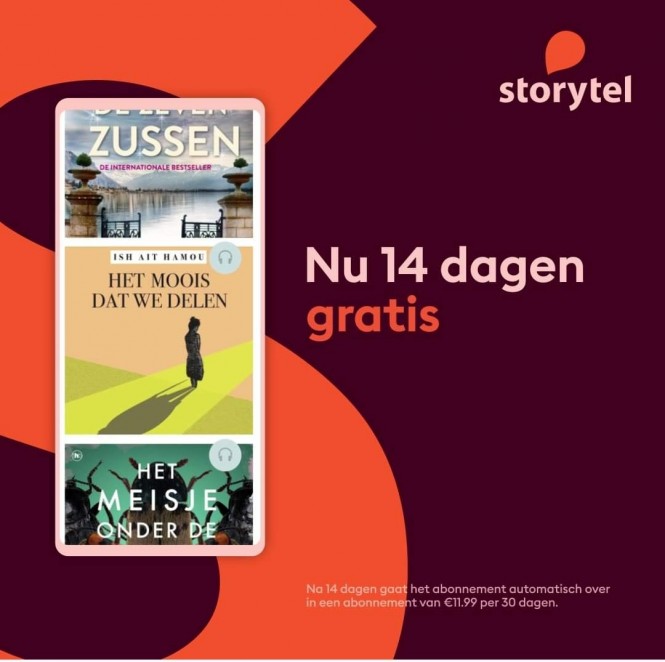 Nu 14 dagen gratis proefperiode Storytel zond...