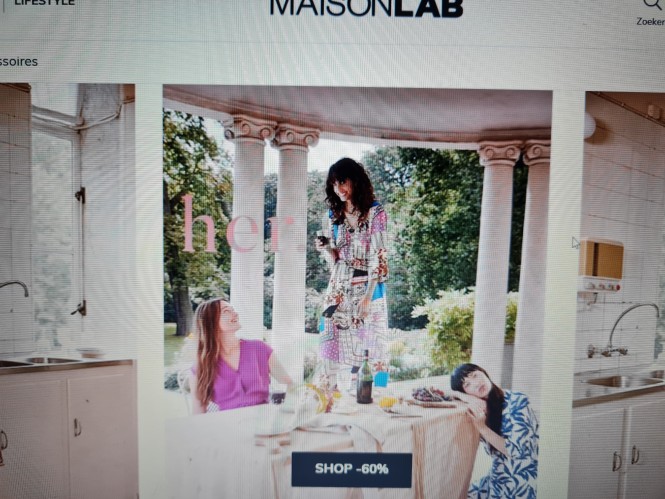 Bij maison lab nu -60% op merk Her. en NA-KD