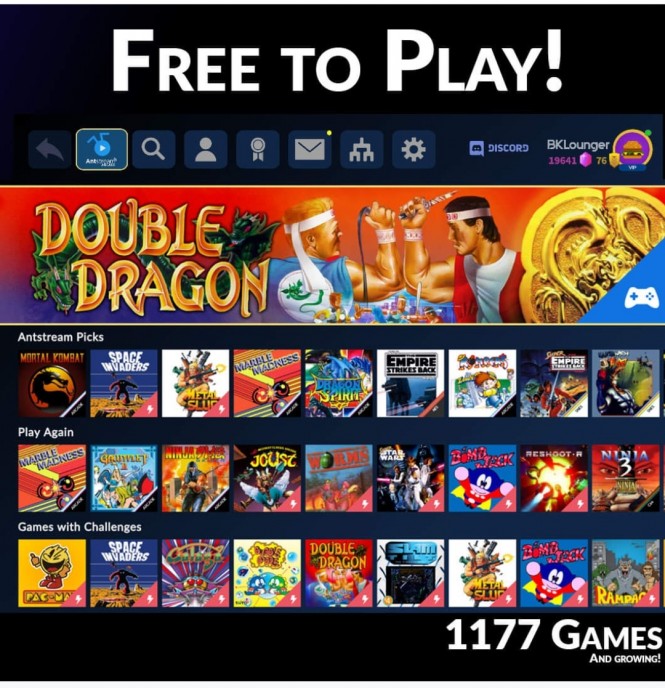 Maak nu een acount op Antstream Arcade en spe...