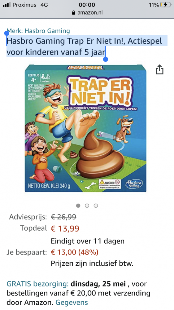 Op Amazon Nederland Hasbro Gaming Trap Er N...