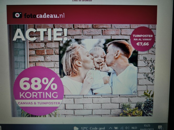 Nu op canvas en tuinposter 68% korting bij fo...