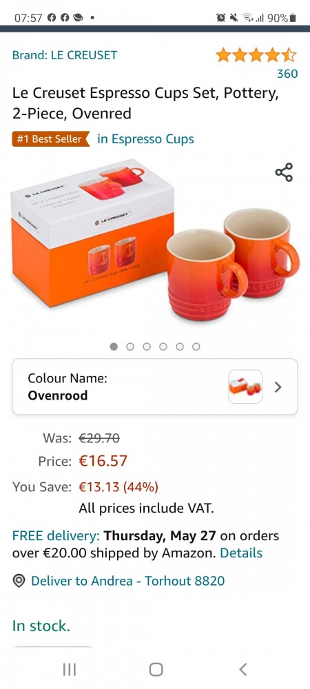 Amazon.nl Le creuset koffietassen in promo