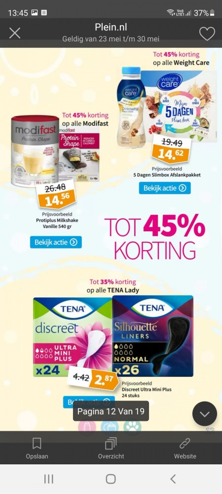 Bij plein.nl nu tot 45% korting op weight car...