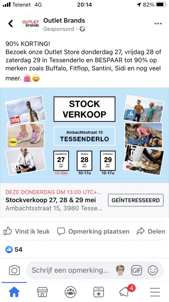 Bezoek onze Outlet Store donderdag 27, vrijda...