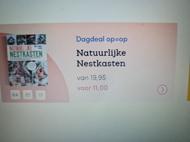 Dagdeal bij bookspot.be Natuurlijke nestkast...