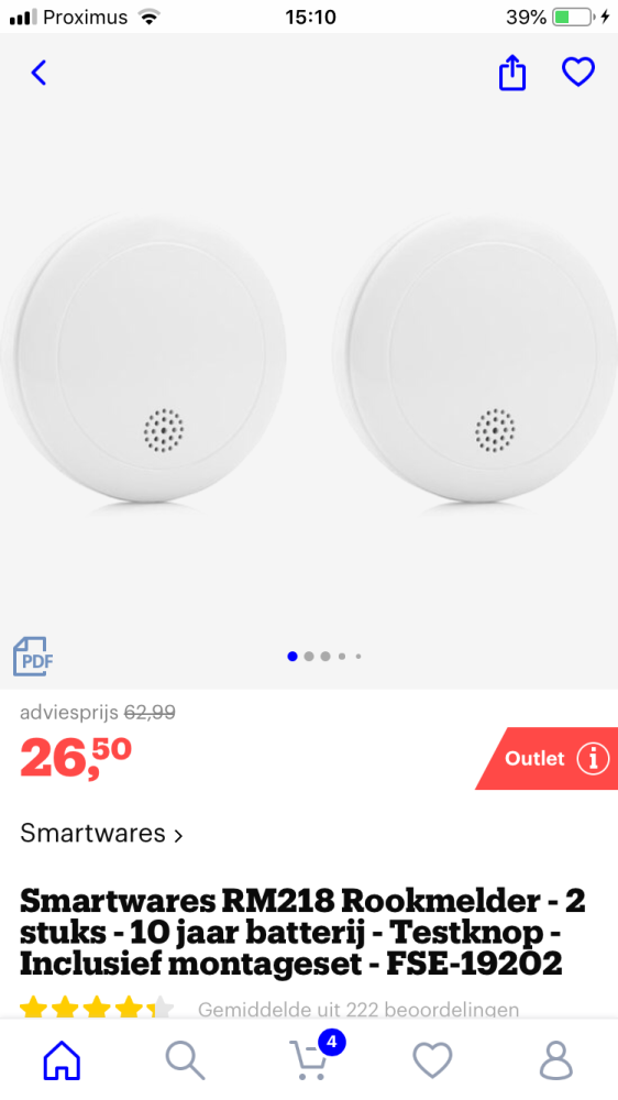 Bij Bol.com Smartwares RM218 Rookmelders - 2...