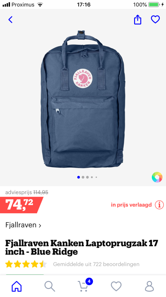 Bij Bol.com Fjallraven Kanken (verschillende...