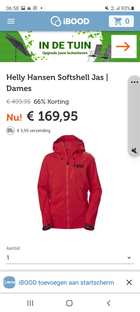 Helly Hansen outdoor jas nu in super promo bi...