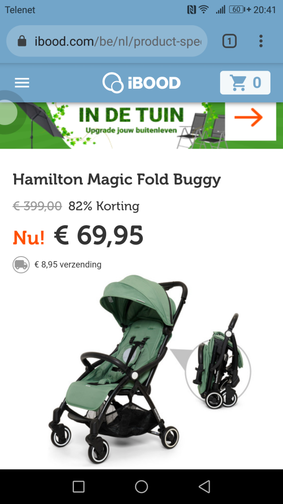 Hamilton Magic Fold Buggy Van € 399,00 82% K...