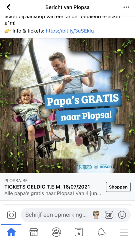 Tot en met maandag 14 juni 2021 krijgen papa'...