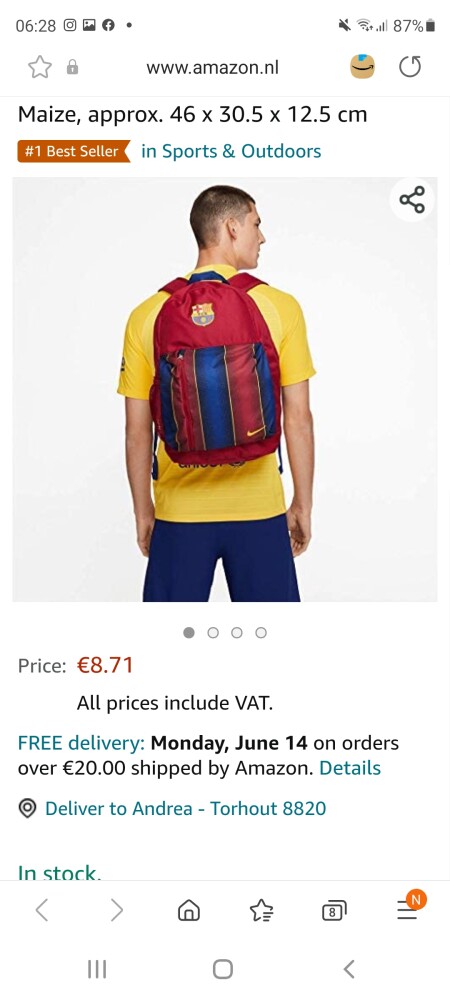 Fb Barcelona kinderrugzak 8,71 ipv 23€ bij am...