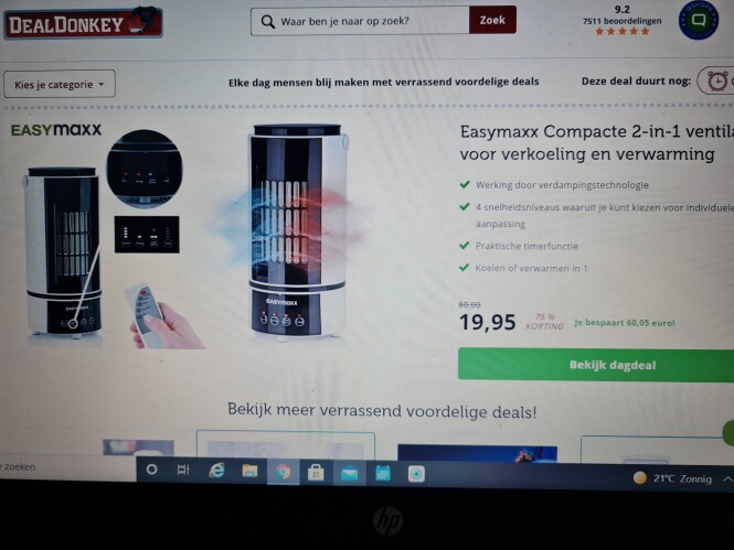 Bij dealdonkey.com nu easymaxx compacte 2 in...