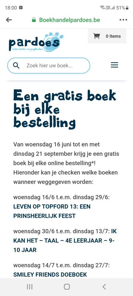 Bij boekhandelpardoes.be nu gratis boek bij e...