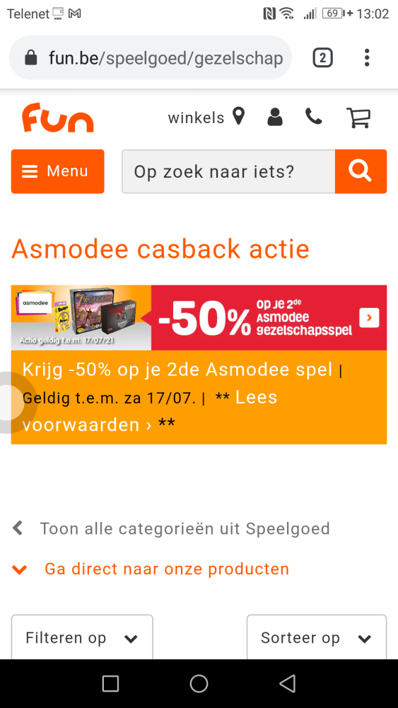 Krijg -50% op je 2de Asmodee spel Geniet van...