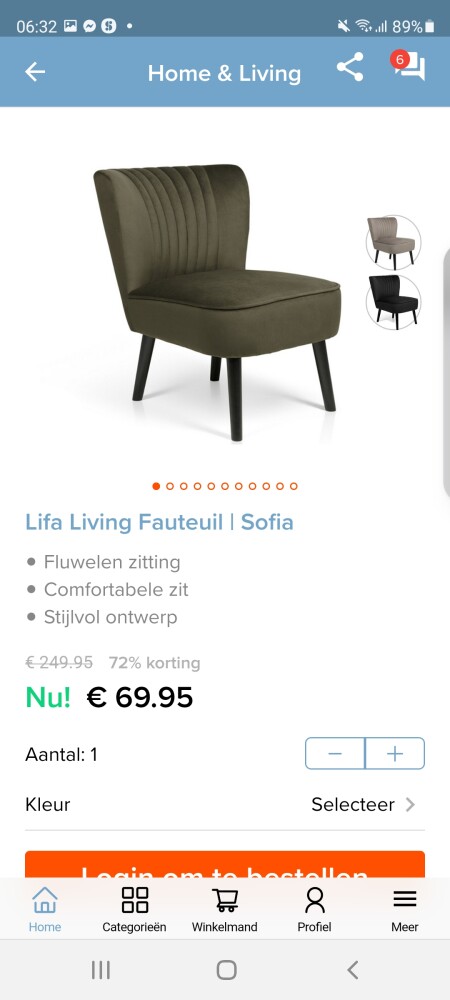Kijk deze leuke fauteuil bij ibood.com Met m...