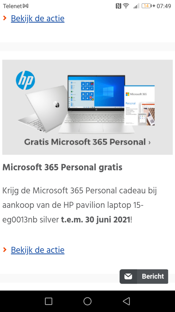 HP pavilion laptop 15-eg0013nb silver: Krijg...