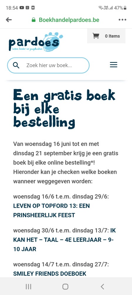 Bij boekhandelpardoes.be nu gratis boek bij e...