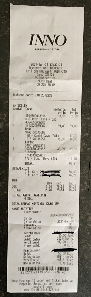 gisteren bij Inno een Tshirt voor mijn zoontj...