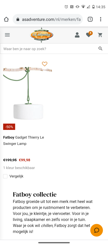 Thierry le swinger lamp van Fatboy in AS adve...