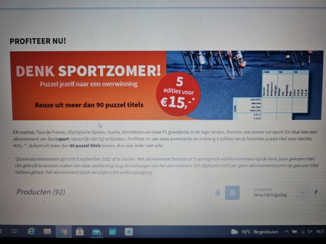 Bij denksport.com nu 5 edities voor 15€ van d...