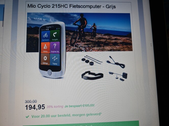 Bij dealdonkey.com nu mio cyclo 215 hc fietsc...