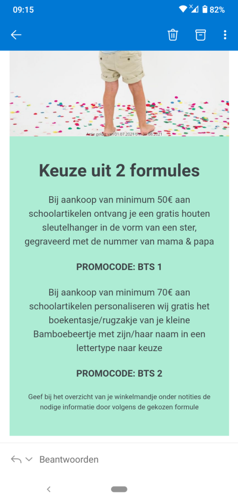 Bij bamboebeertje: Bij aankoop van minimum 50...