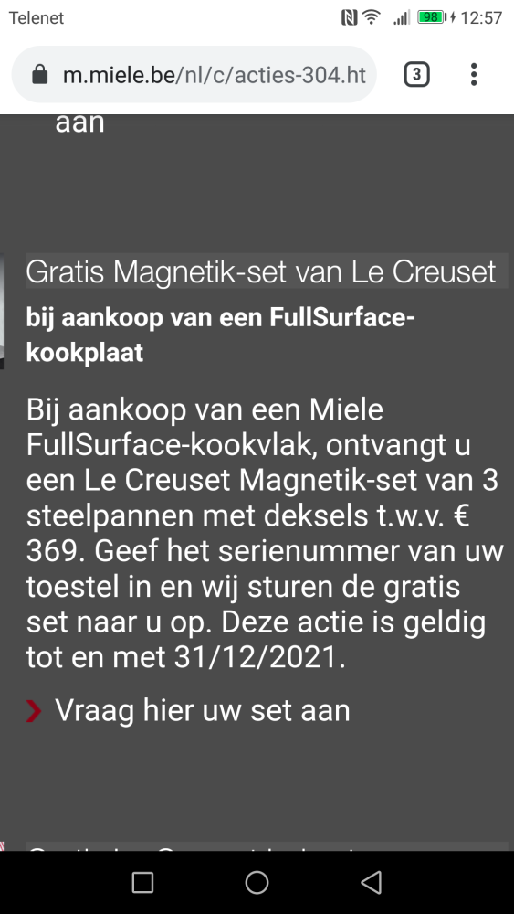 Bij aankoop van een Miele FullSurface-kookvla...