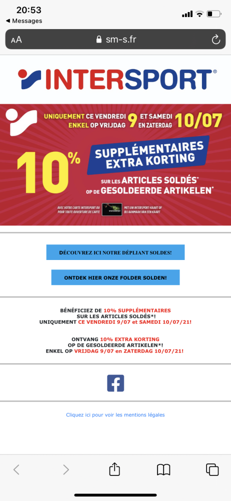 Nog 10% extra bovenop alle solden bij intersp...