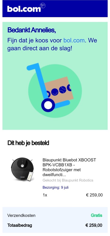Knoop doorgehakt voor de aankoop van een robo...