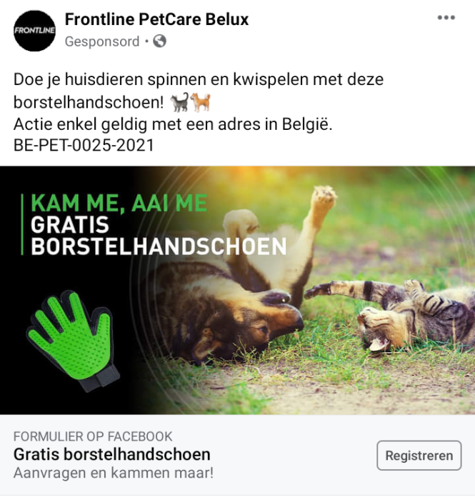 Op frontline een gratis kamborstel voor je hu...