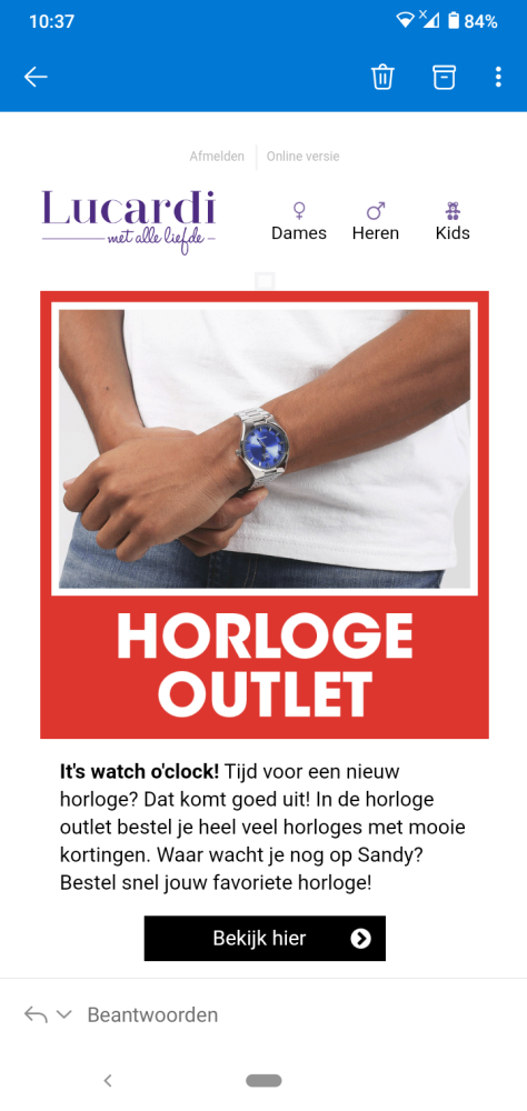Bij lucardi horloge outlet, heel wat mooie ko...