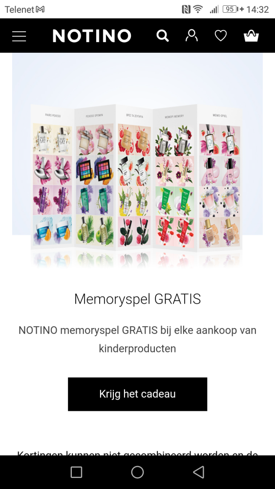NOTINO memoryspel GRATIS bij elke aankoop v k...