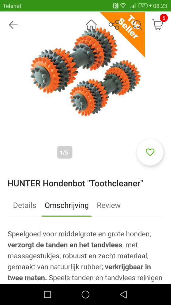 -35% korting op hondenbot toothcleaner v HUNT...