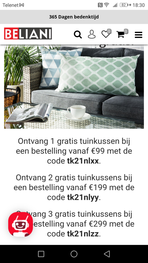 Ontvang 1 gratis tuinkussen bij een bestellin...